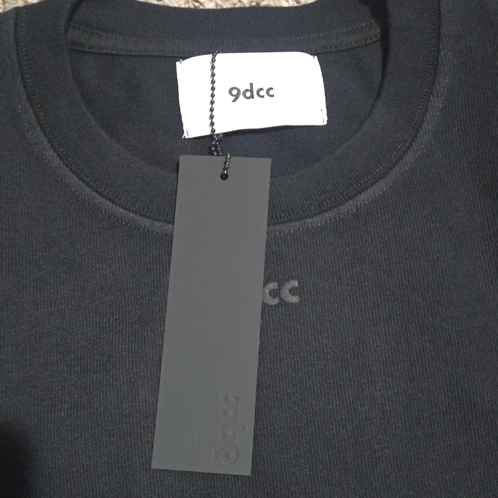 9dcc ITERATION-01 Men’s Heavyweight Cotton Jersey Crew Neck T-Shirt Black L