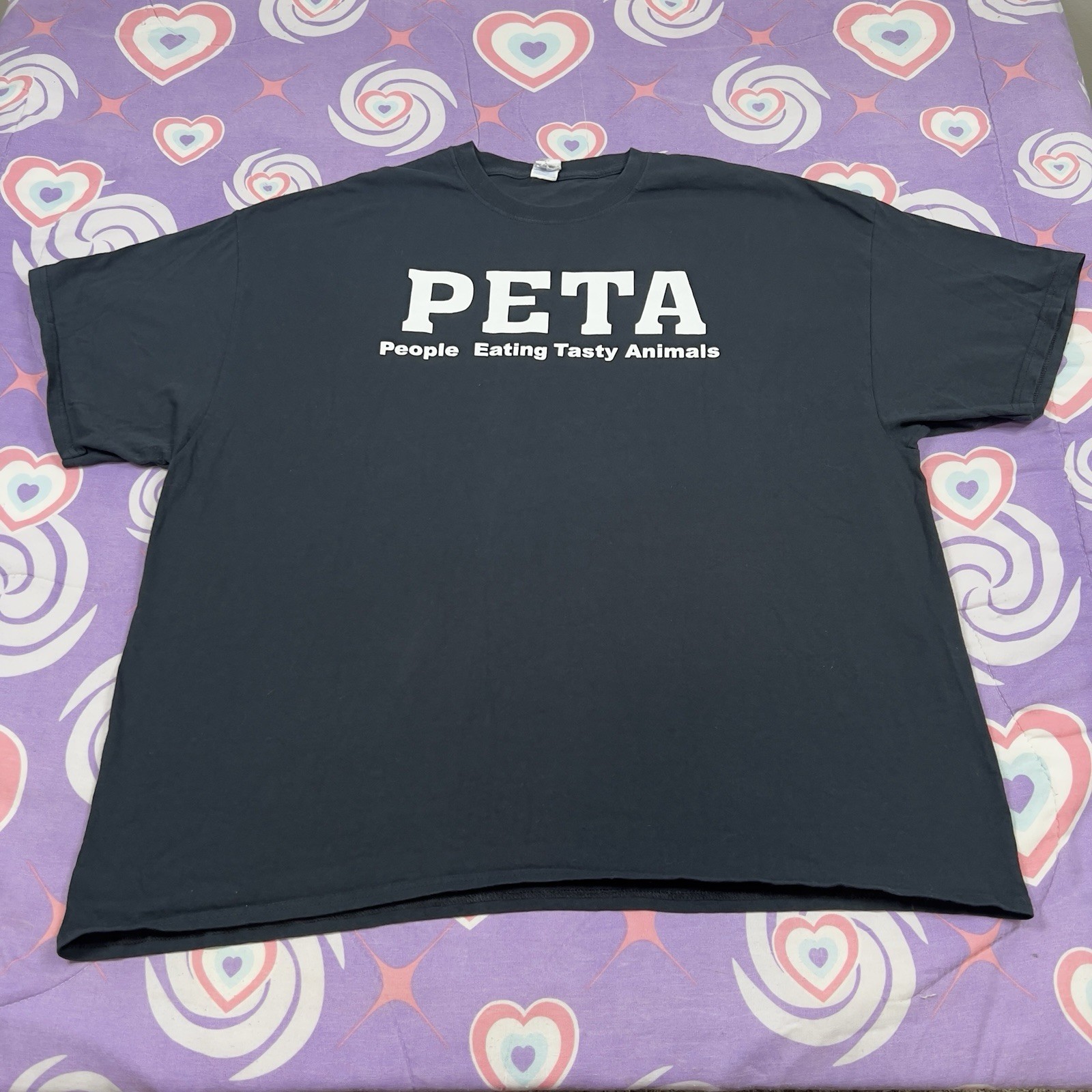 Peta Shirt 3XL 90s 00s Y2k Parody People Eating Tasty Animals Crude Funny Tee