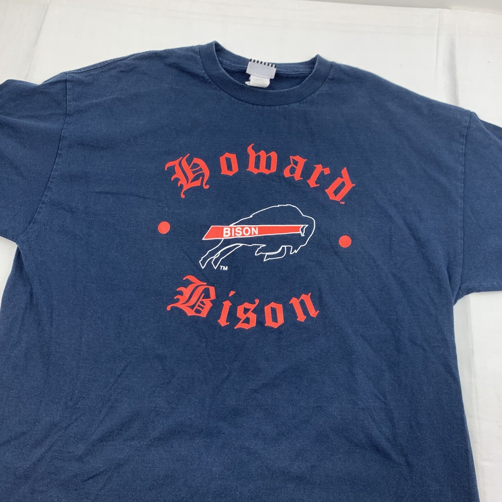 Vintage Howard Bison T Shirt Adult XL Blue College Sports School Foot Locker 90s
