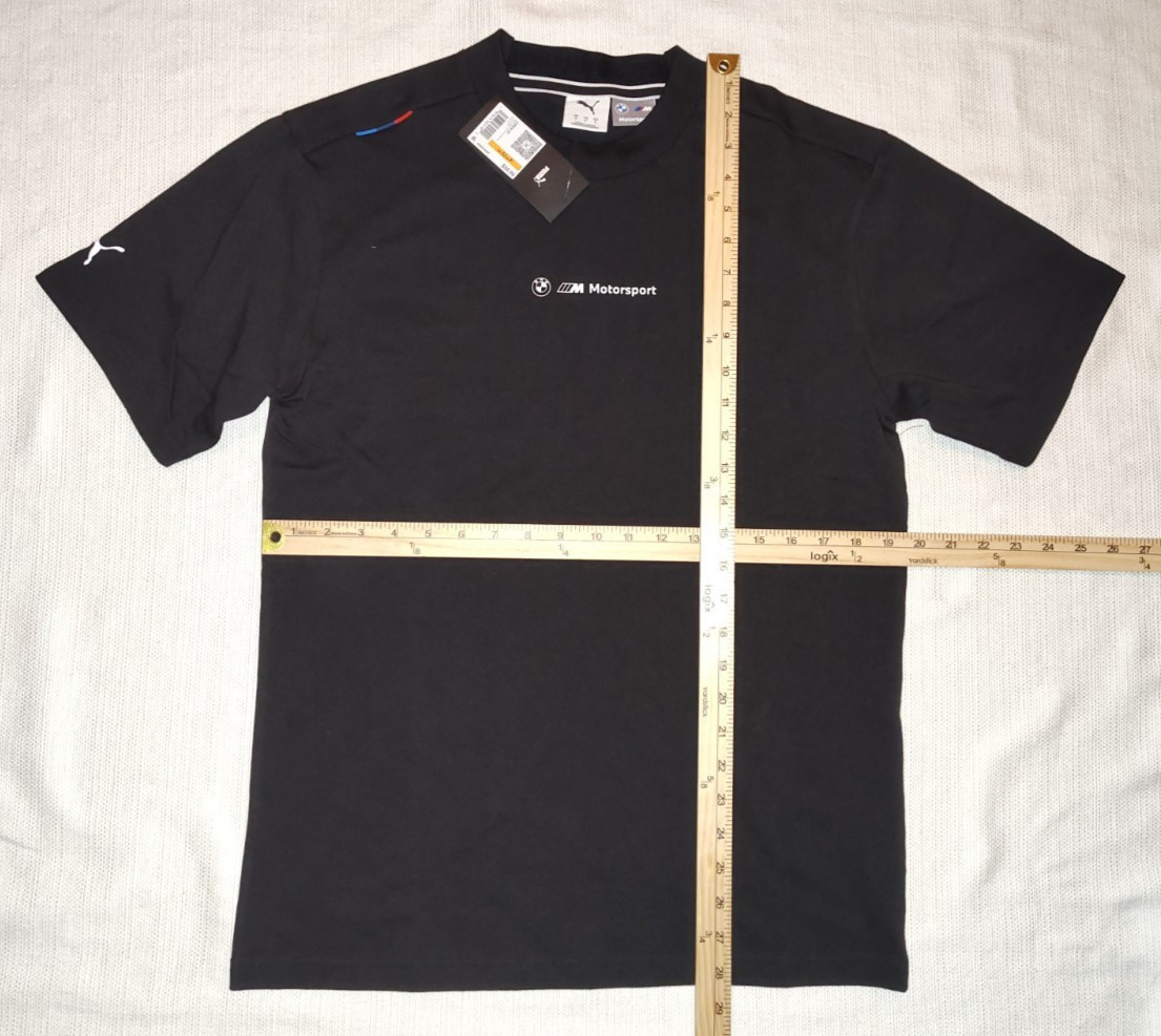 Puma Crew Neck T-Shirt BMW MMS Lifestyle Car Graphic Mens Black 630534 Small S