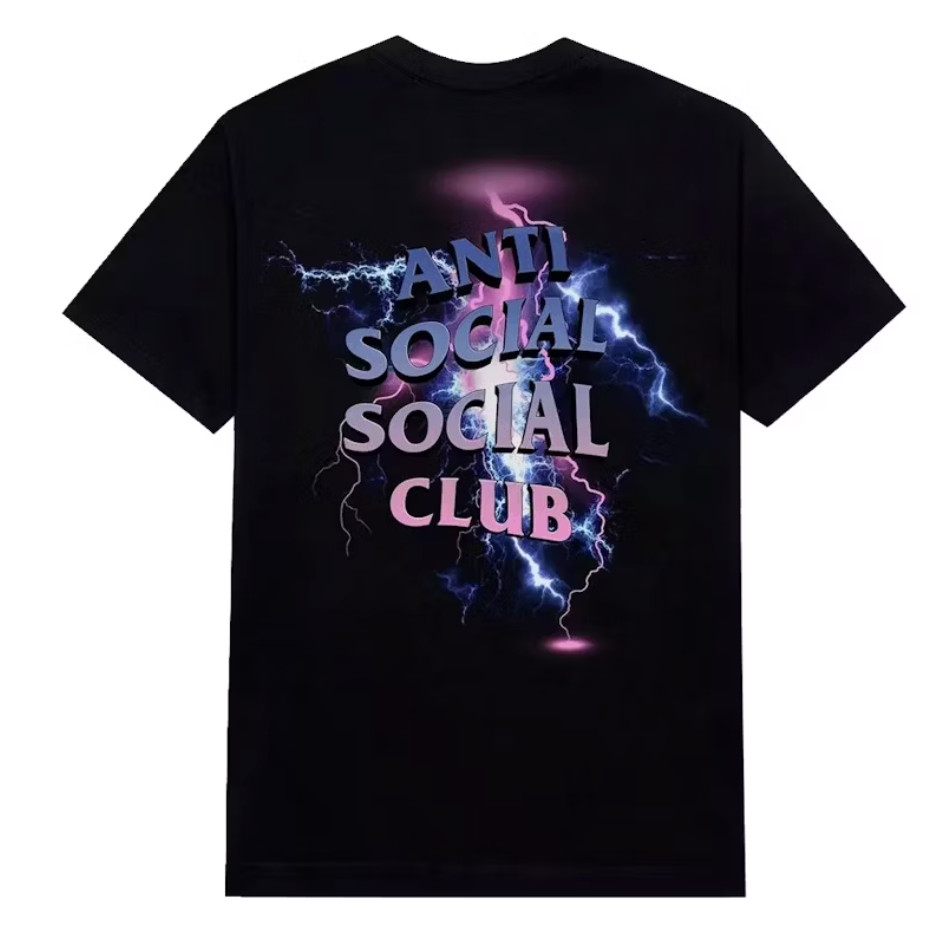 🔥Anti Social Social Club Bolt From The Blue T-shirt Black S/M/L/XL/XXL