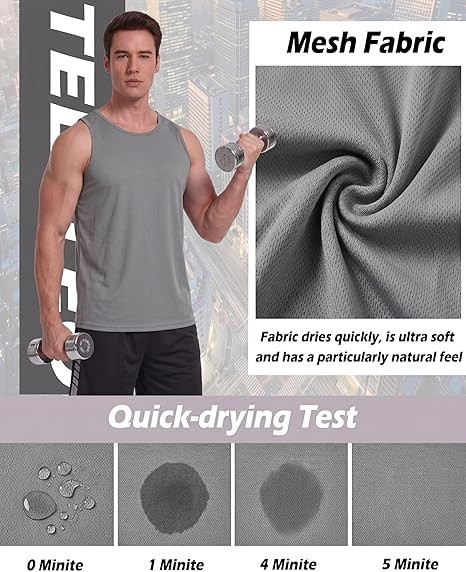 5 PACK Paquete Multiple Camisetas Tirantes Hombre Sin Mangas Comodas y con Estil
