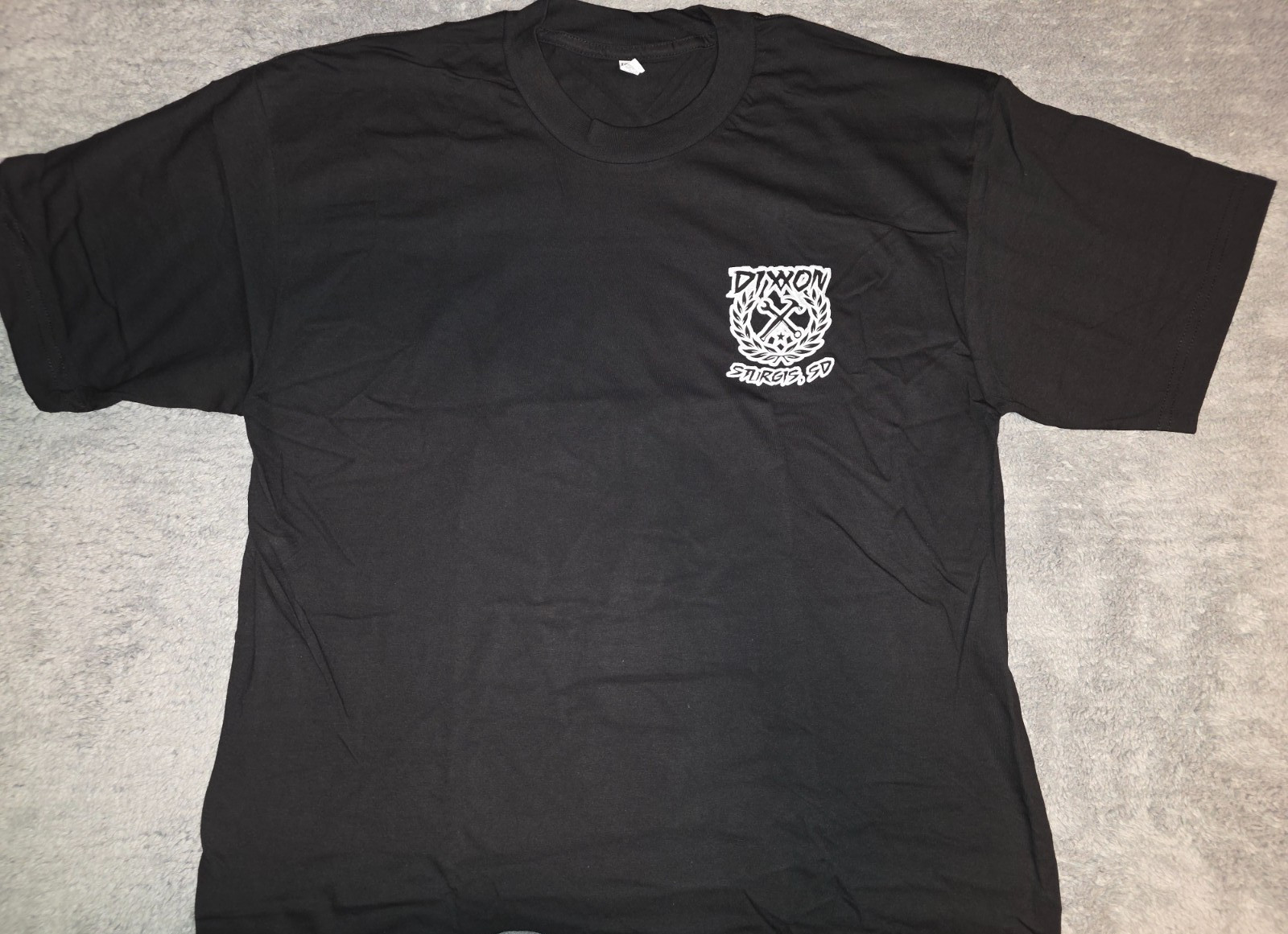 Sturgis Dixxon T Shirt Mens 2XL Black Gray Sketchy Crest Short Sleeve Tee NWT