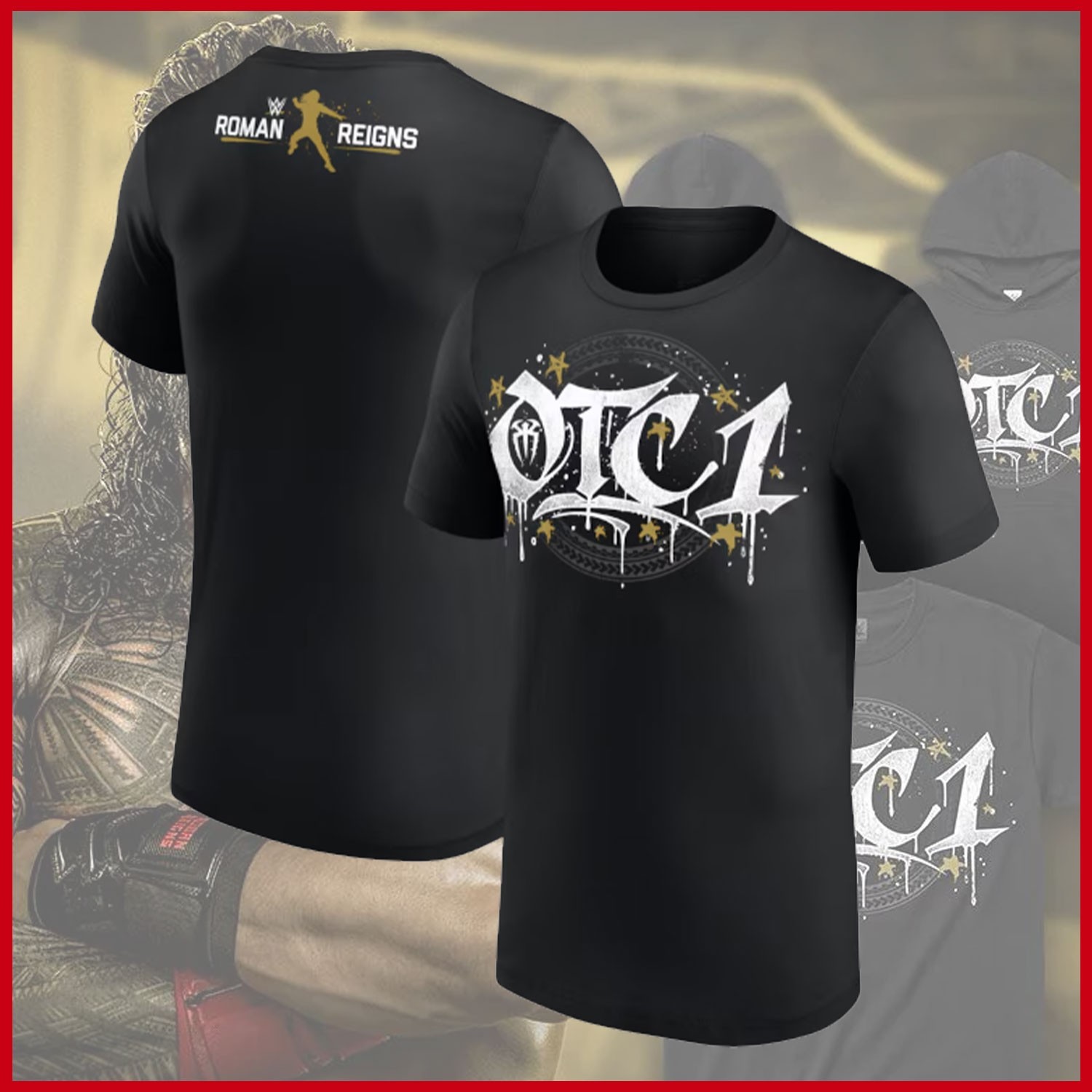 HOT NEW – Roman Reigns Gold OTC1 T-Shirt Hoodie Reprint Gildan For Fans