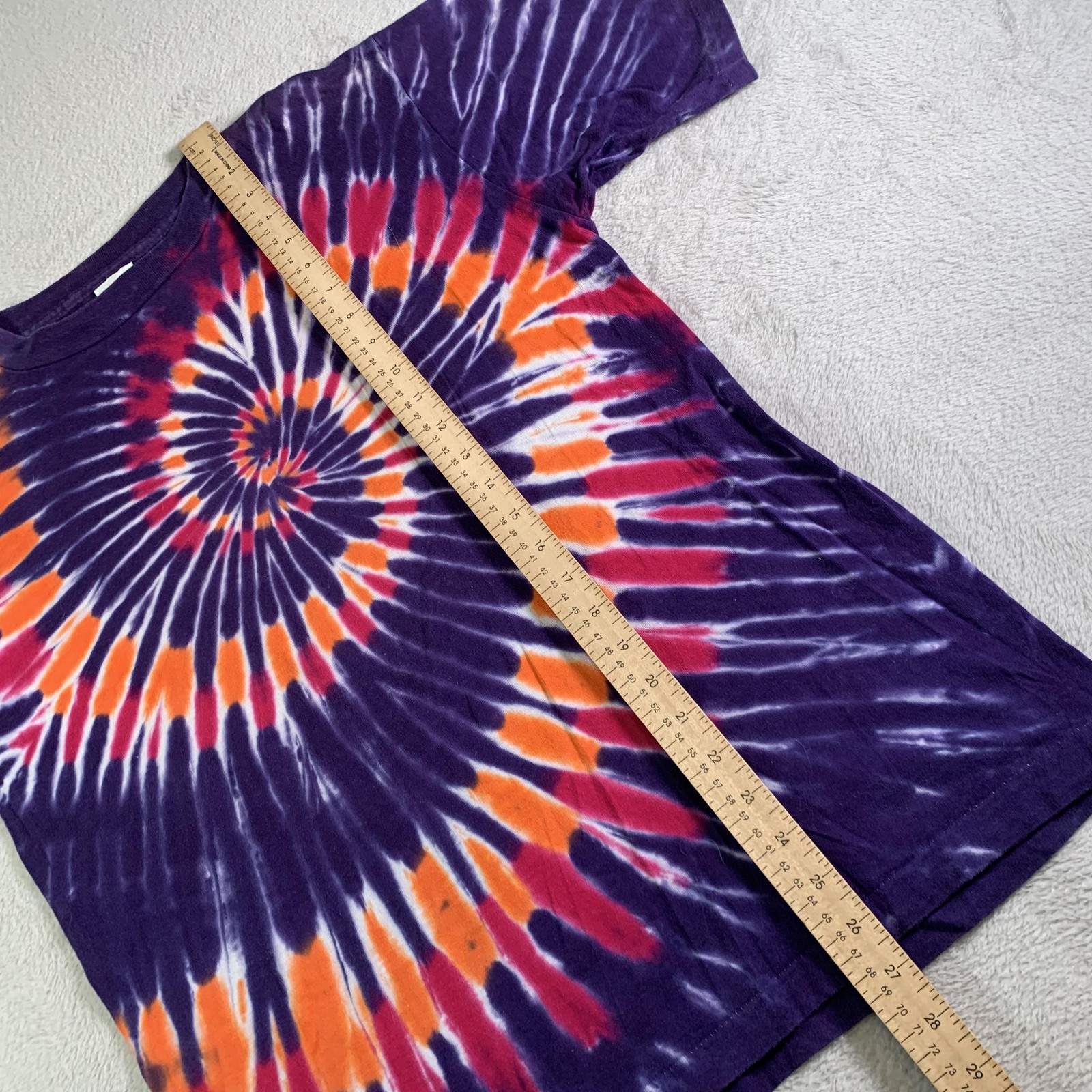 Vintage Sundog Shirt Mens Large Purple Spiral Tie Dye Psychedelic Made USA 90s