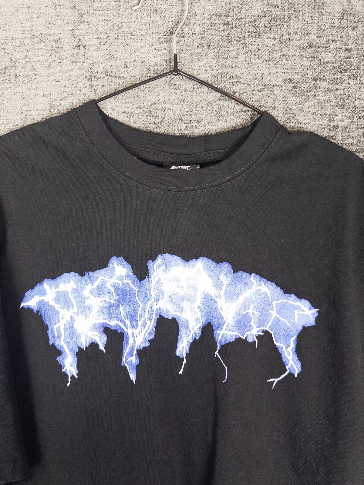 Revenge Storm T Shirt Mens L Black Spell Out Logo Short Sleeve Cotton Crewneck