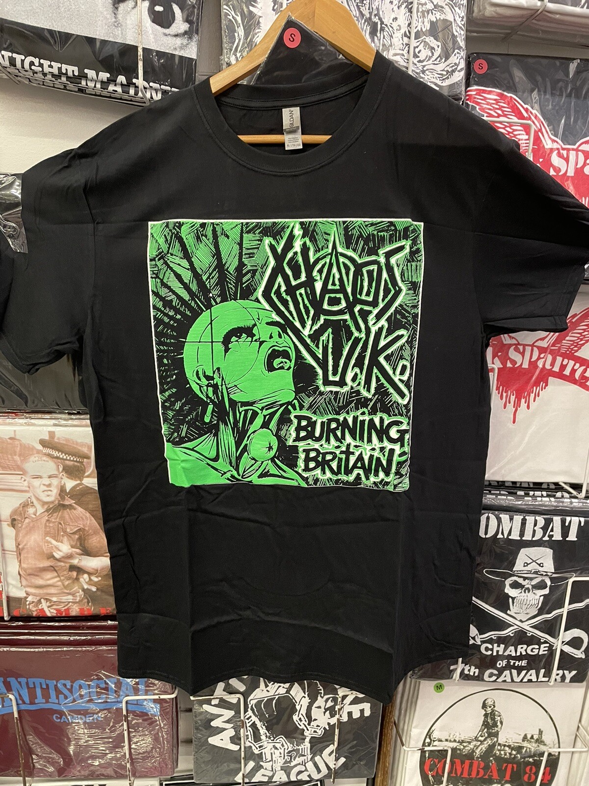 Reprint chaos uk t shirt Burning 🔥 Britain Punk GBH Discharge Hardcore All Size