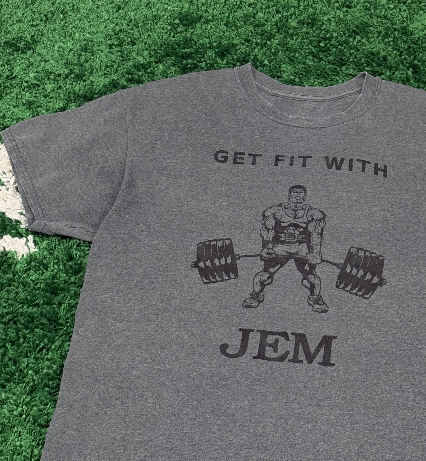 Vintage Bodybuilding Weightlifting Weights Tee Fit Large Gym