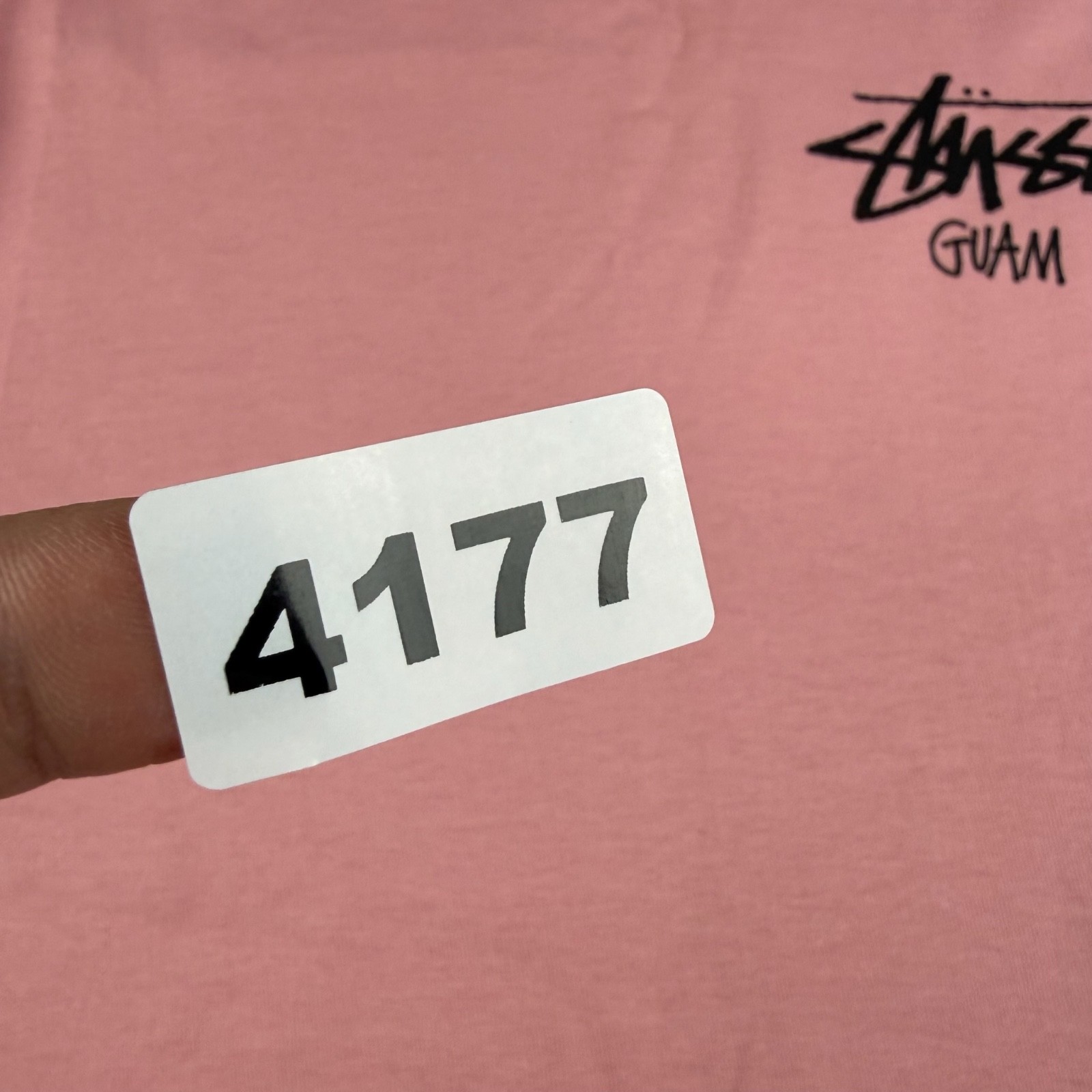Stussy Guam Shirt Mens S Pastel Pink Logo Streetwear Skate Surf Graphic Tee