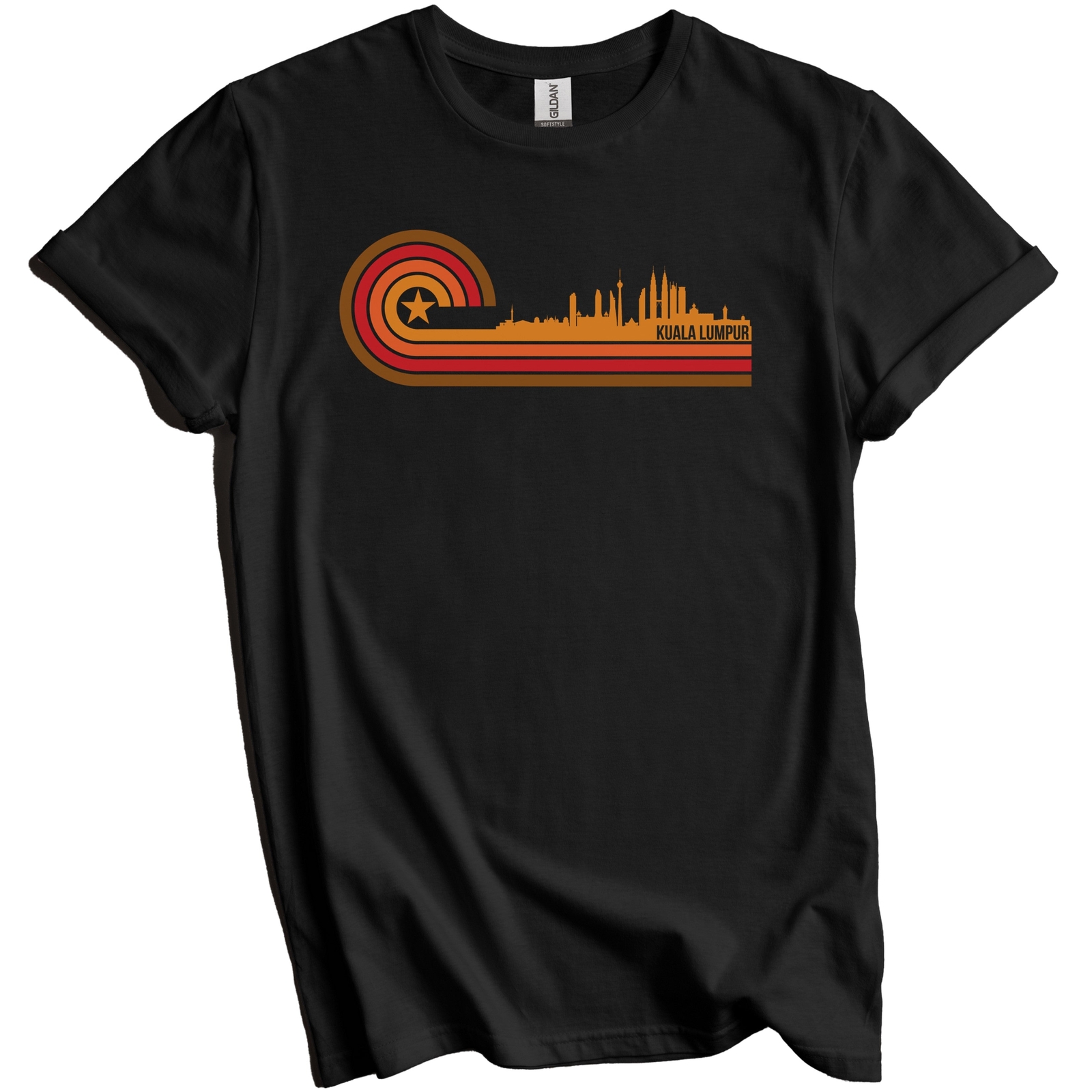 Retro Style Kuala Lumpur Malaysia Skyline T-Shirt – Kuala Lumpur Shirt