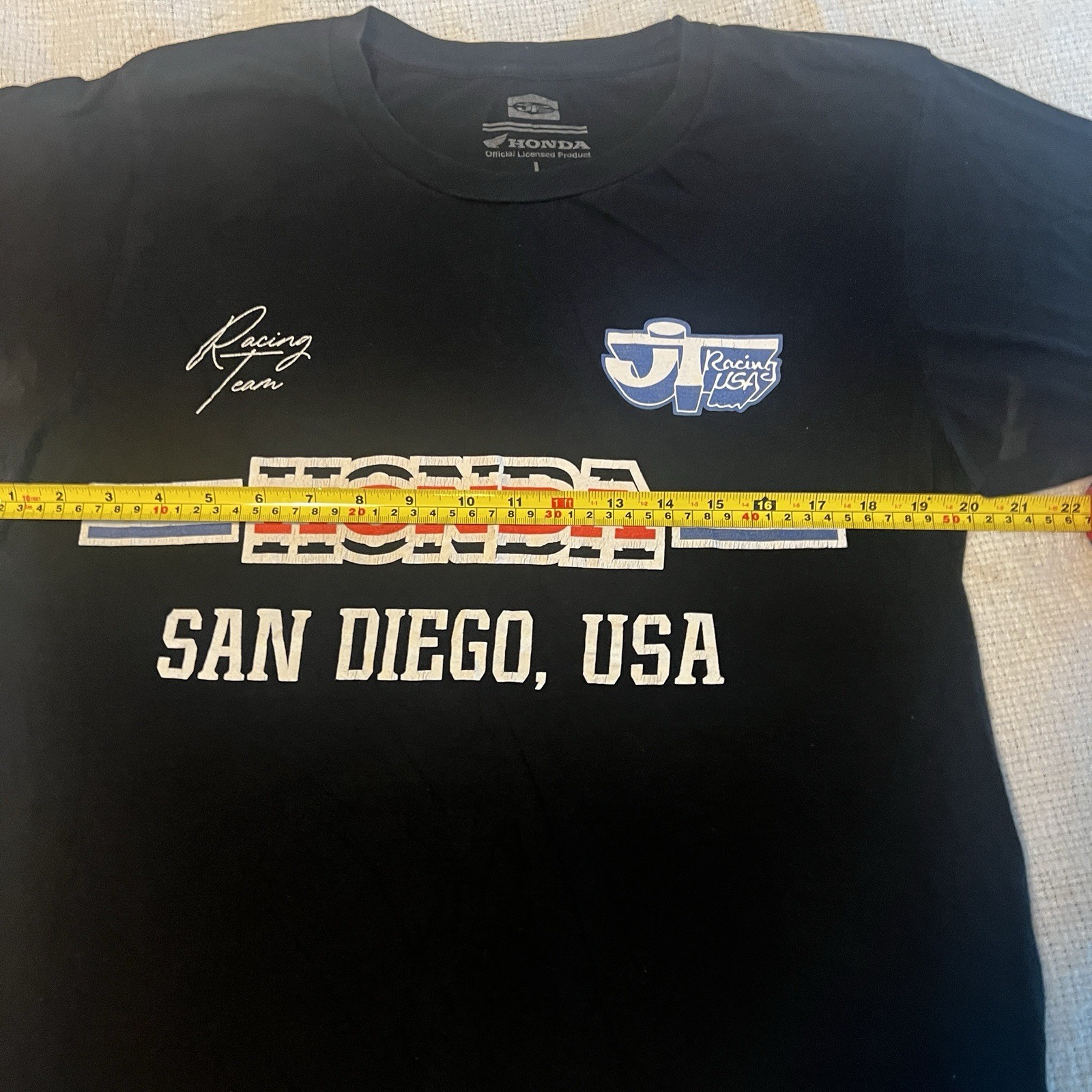 JT Racing USA Honda Graphic T-Shirt Mens Large Black Racing San Diego Mtrcross