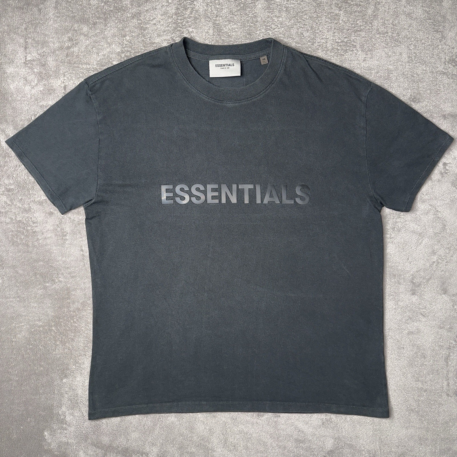 FOG Essentials Boxy T-Shirt Unisex XS Stretch Limo Black 125SP202000F SS20