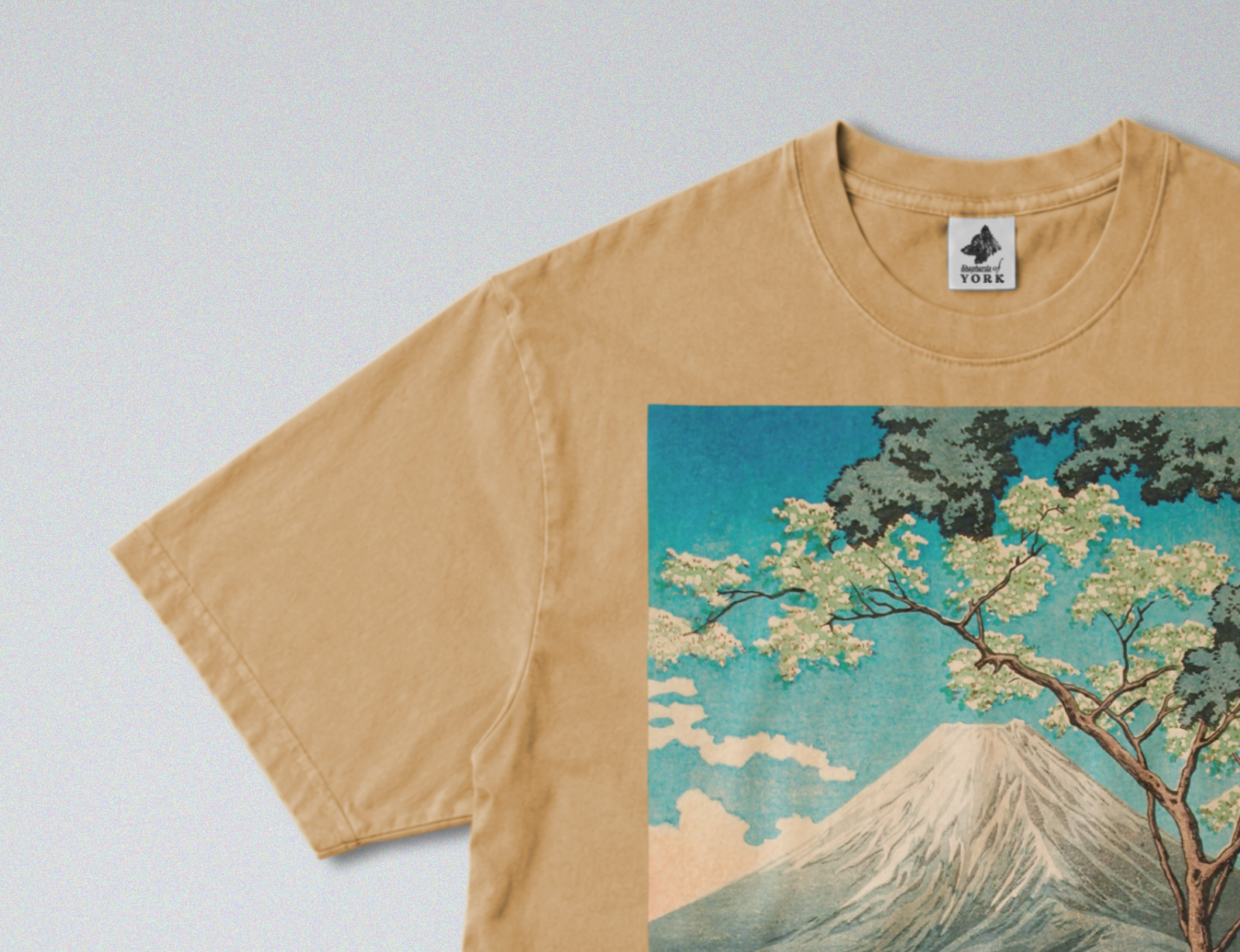 100% Cotton Tee – Regular Fit – Unisex – Japan’s iconic Mt Fuji Landscape