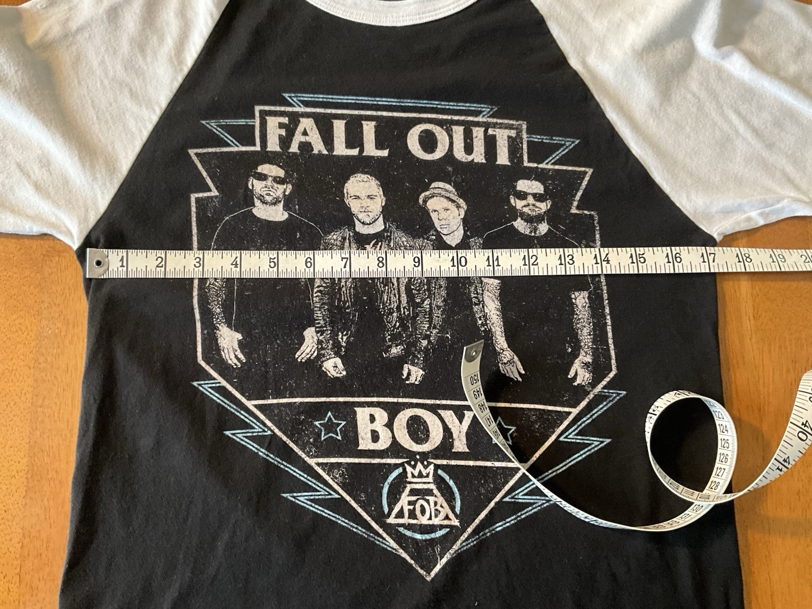 FALL OUT BOY Raglan T-Shirt Size Small Hardcore Punk Emo Cotton Pre Shrunk
