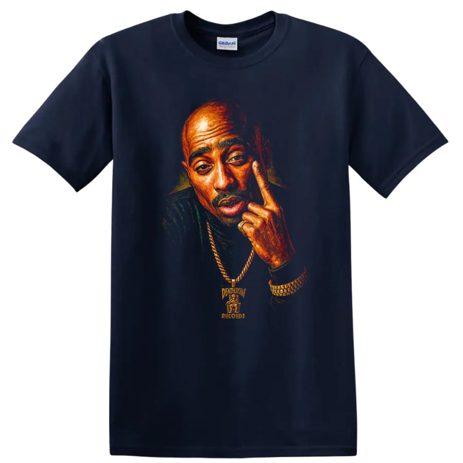 Tupac Shakur Hip Hop Portrait T Shirt Death Row Records Tee