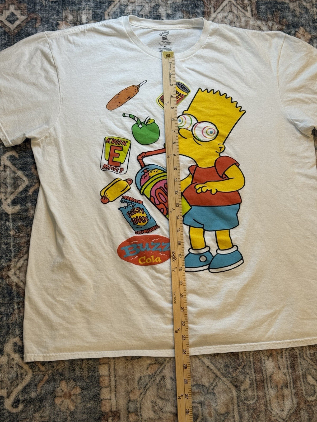 Bart Simpson Squishee KWIK E MART Snacks Tee Shirt XL White