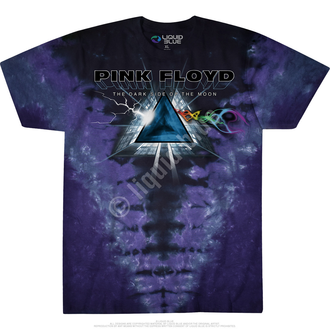 PINK FLOYD-VORTEX-DARK SIDE OF THE MOON-TIE DYE T-SHIRT S-M-L-XL-2X Gilmour