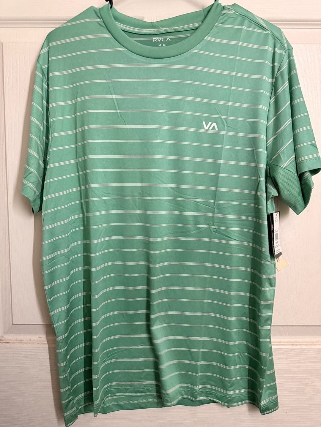 RVCA Sweep Stripe Crew SS Sport Vent T-Shirt