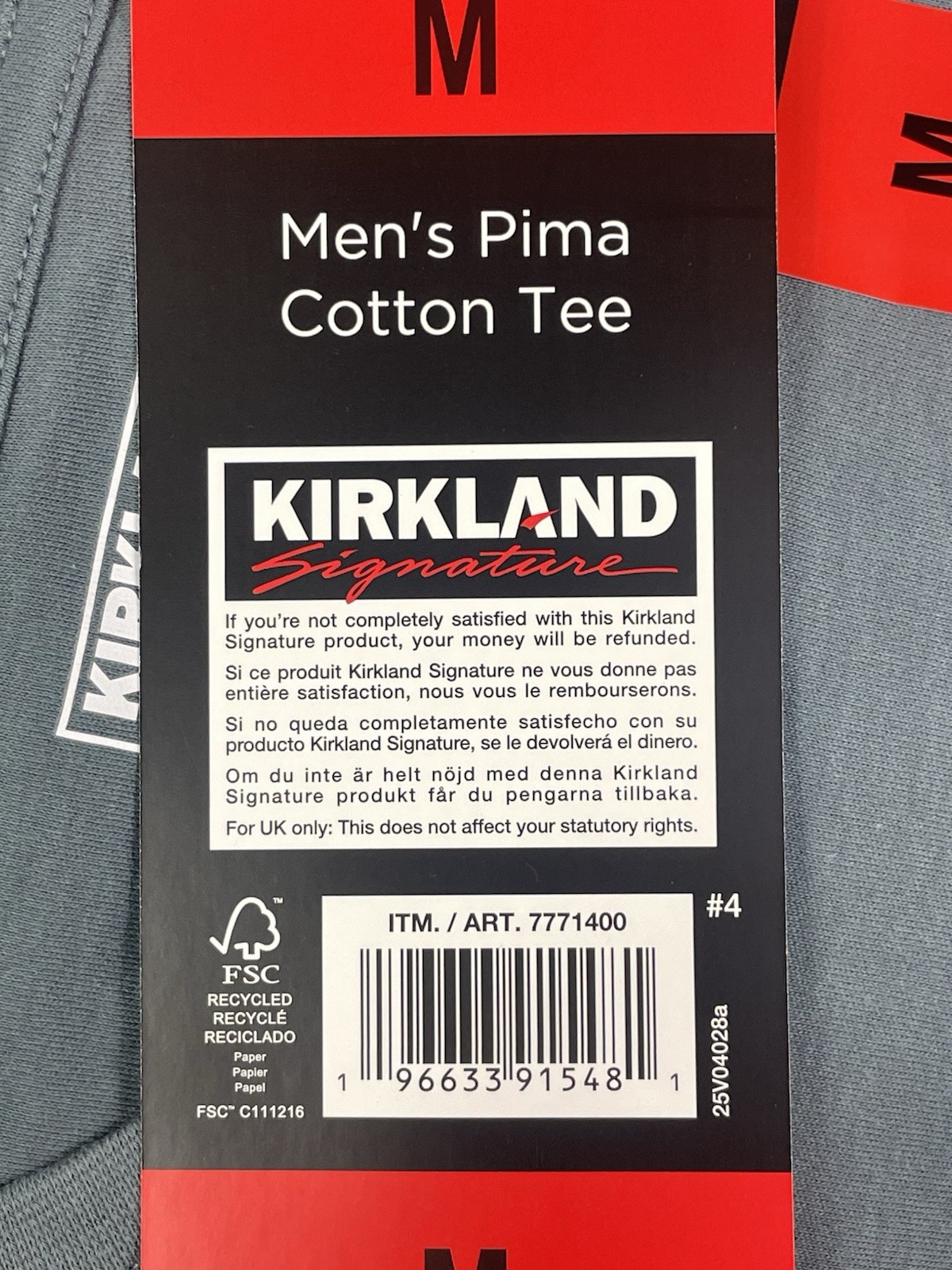 Kirkland Signature Men’s 100% Pima Tee Pick Your Size & Color NWT