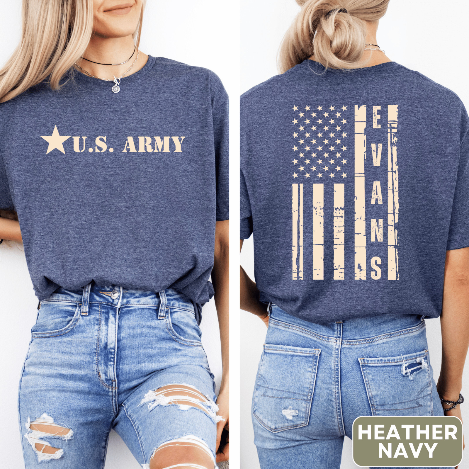 Custom U.S. Army T-Shirt for Army Familys, Graduations Welcome Home and Veterans