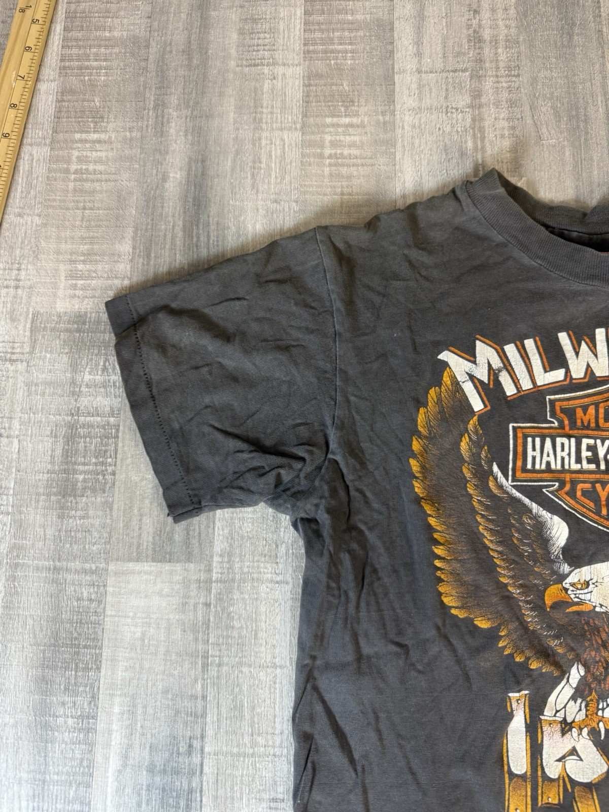 Vintage 1986 Harley Davidson Eagle Milwaukee Iron Biker Americana Mens MEDIUM