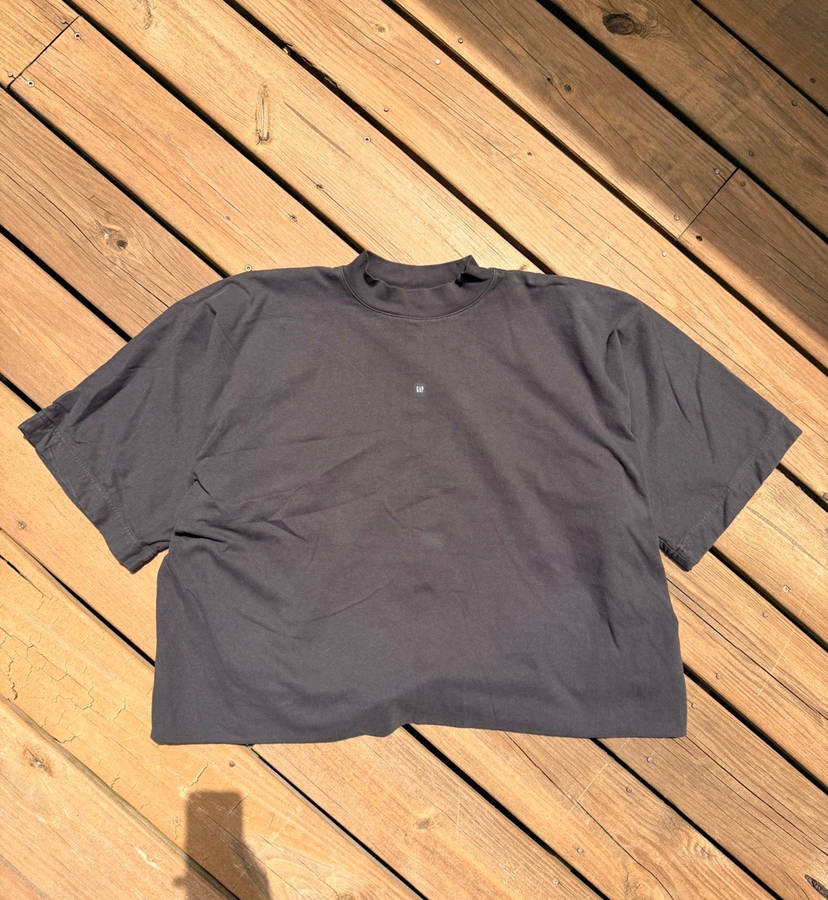 Yeezy Gap No Seam Oversized Double Layer T-shirt Black Small