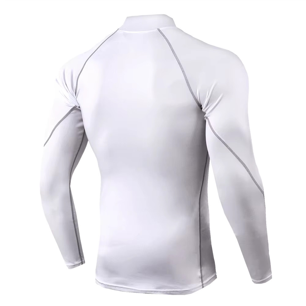 Men T-shirt Quick Dry Bodybuilding Running Shirt Long Sleeve Compression Top Gym