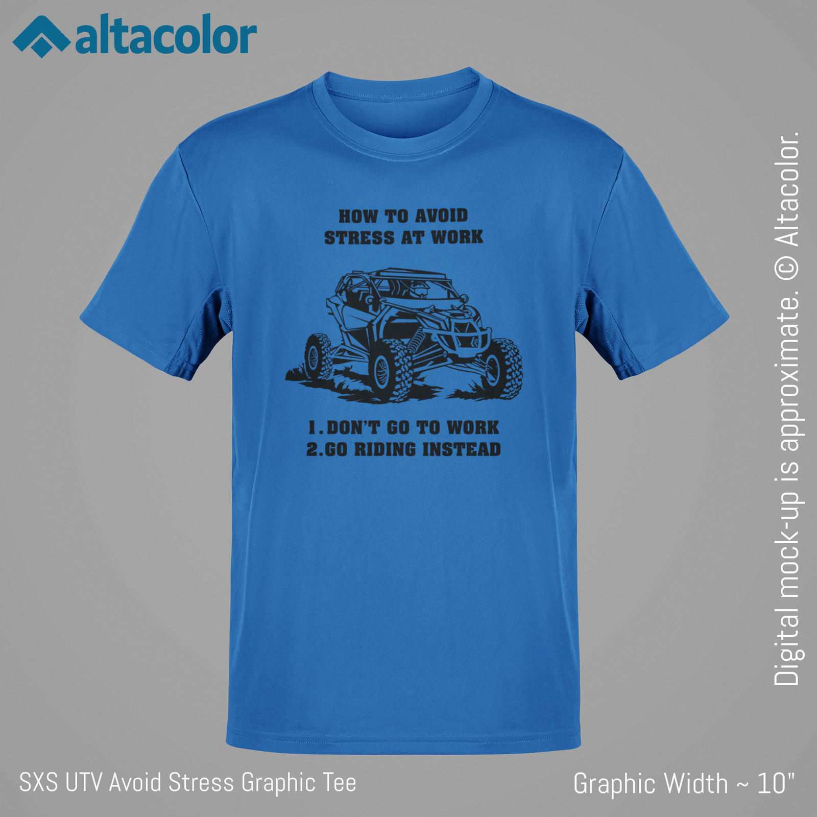 SXS Side-By-Side UTV Graphic Gildan Heavy Tee – Choice of Colours – Perfect Gift