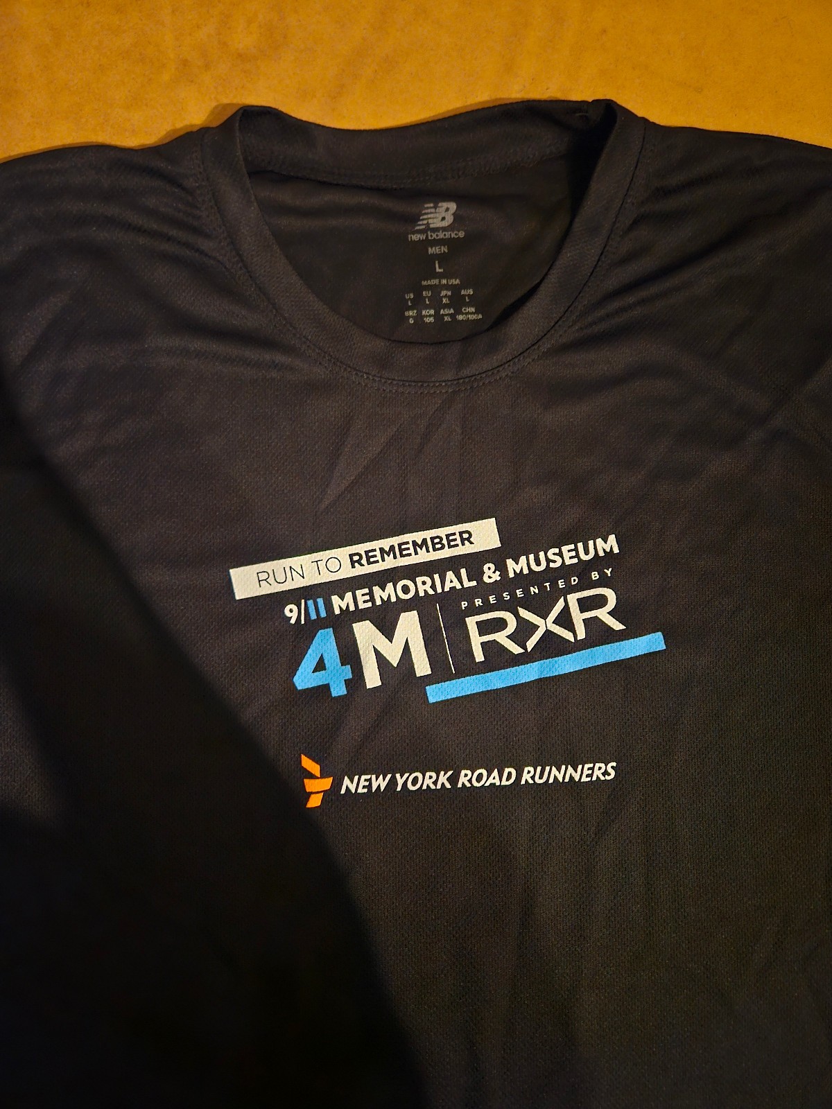 NYRR 9/11 Memorial & Museum 2026 RXR New Balance Men Large Run Jog Shirt-New