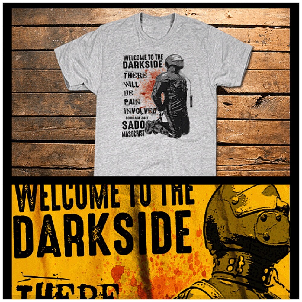 Sadomasochist t-shirt there will be pain involved BDSM Gimp chained suit fetish