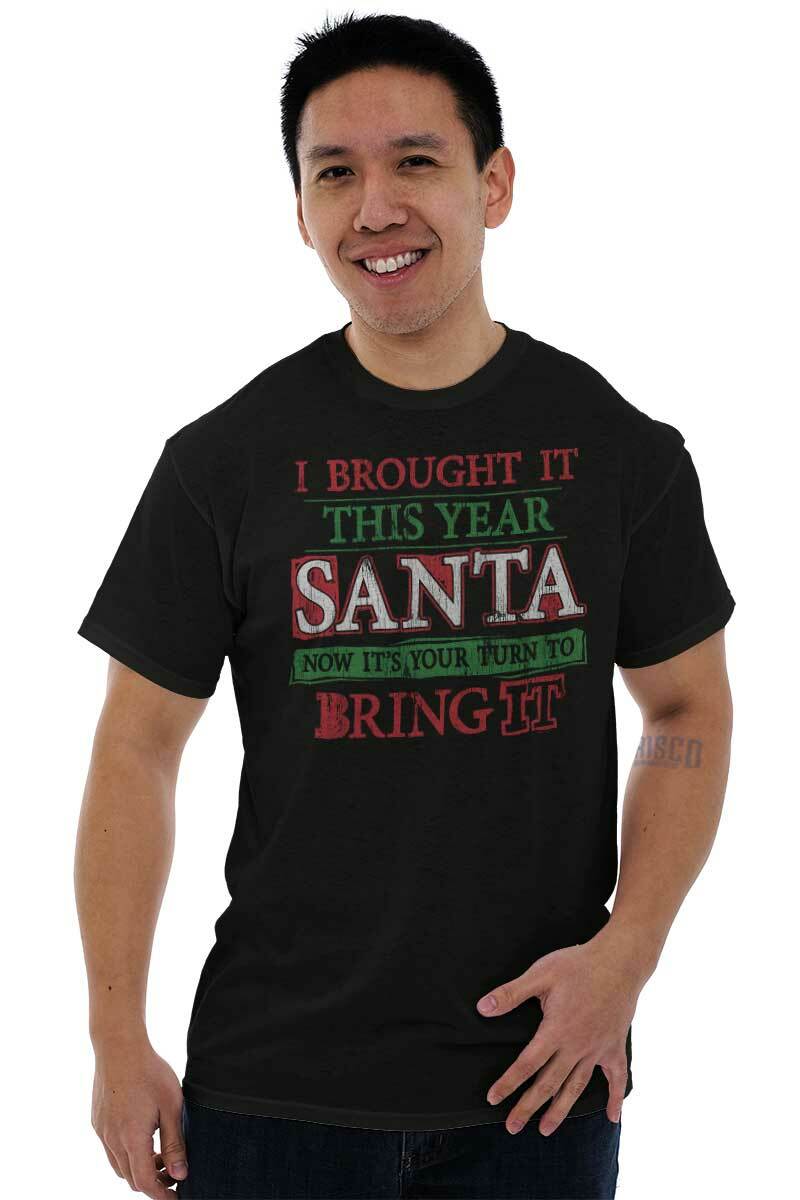 Brought This Year Santa Claus Christmas Gift Adult Short Sleeve Crewneck Tee
