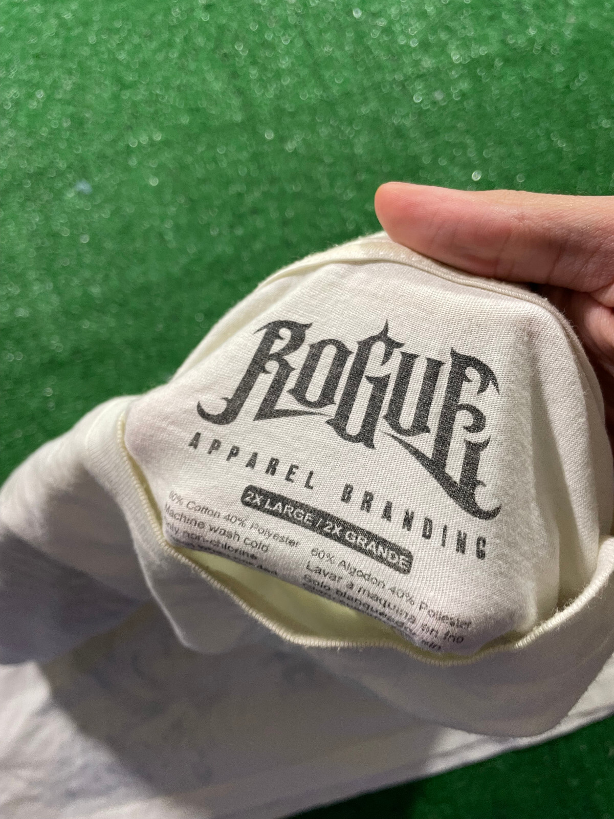 ROGUE Apparel Branding T-Shirt Sz 2XL White Y2K Style Worn
