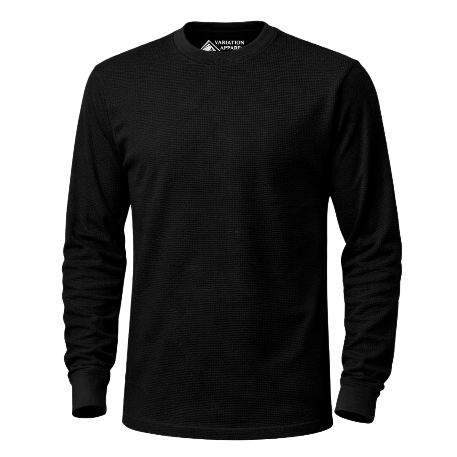 Variation Apparel Men’s Thermal Shirt – Waffle Knit Long Sleeve, Tag-Free Neck