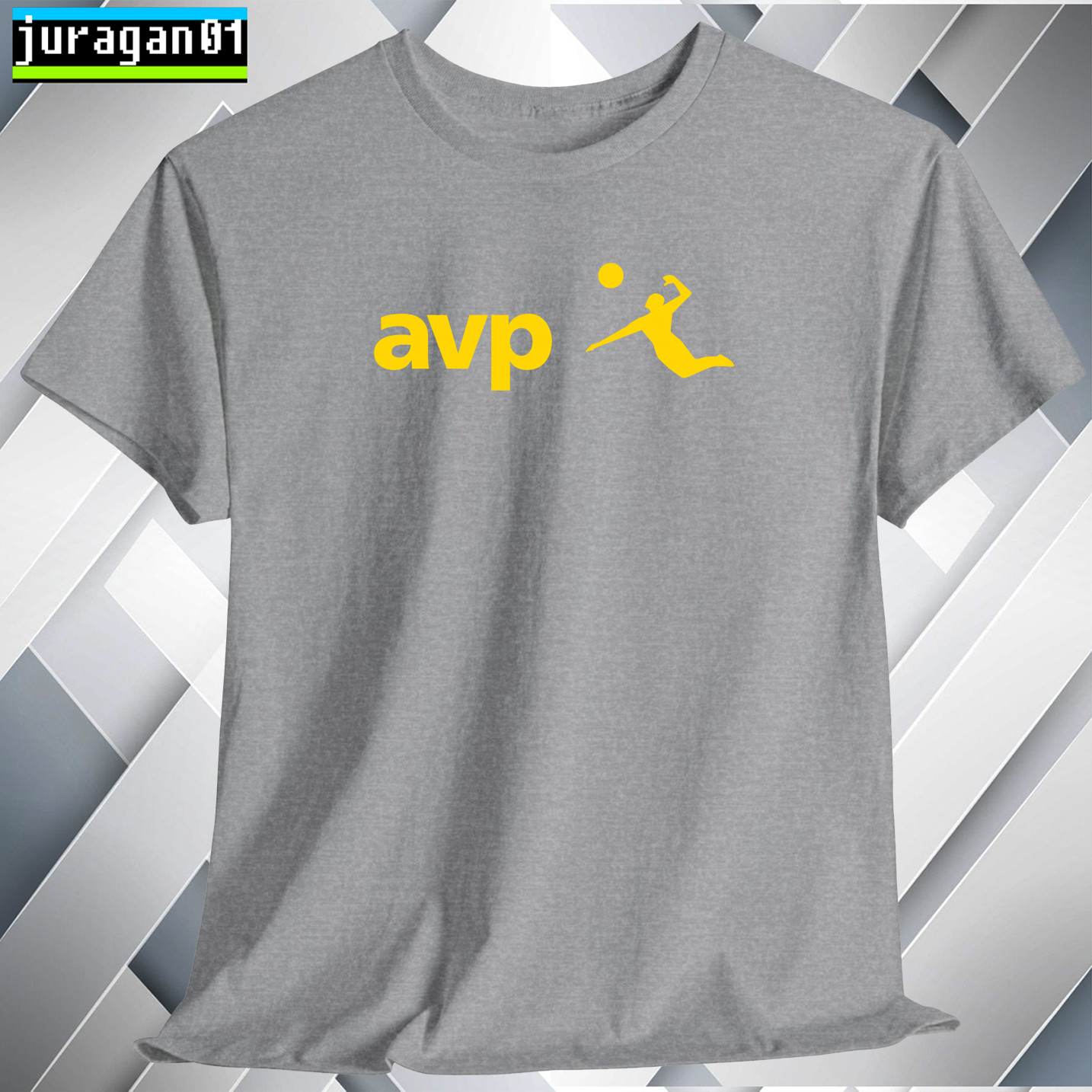 AVP Beach Volleyball Shirt Black Navy White Grey Red Orange Choco Size S to 5XL