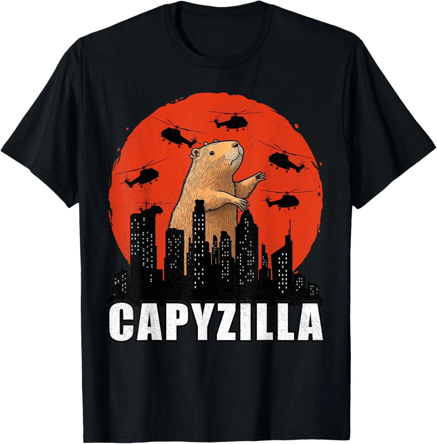 Capybara Shirt Funny Capybara Rodent Capyzilla Funny T-Shirt 1
