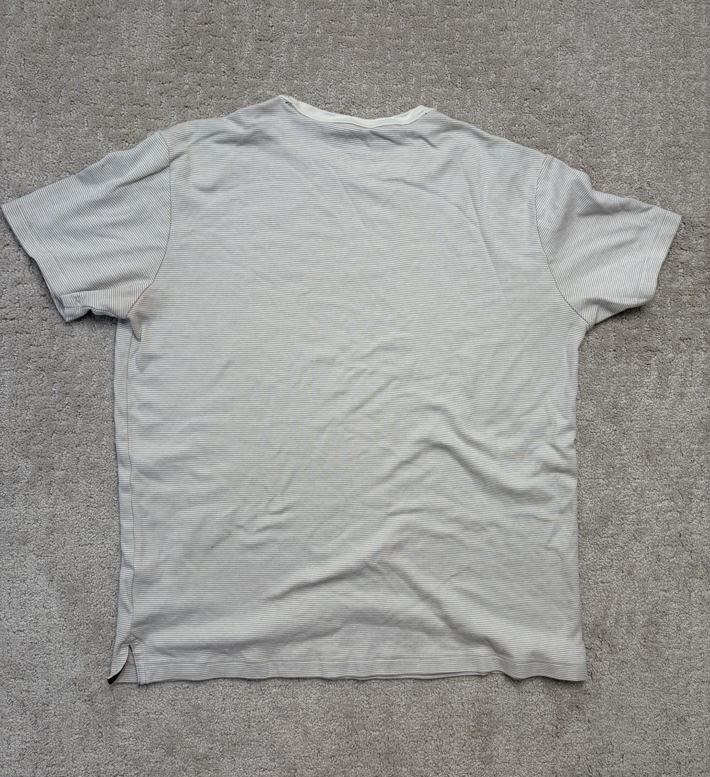 Banana Republic Striped Beige T Shirt Men’s Size M