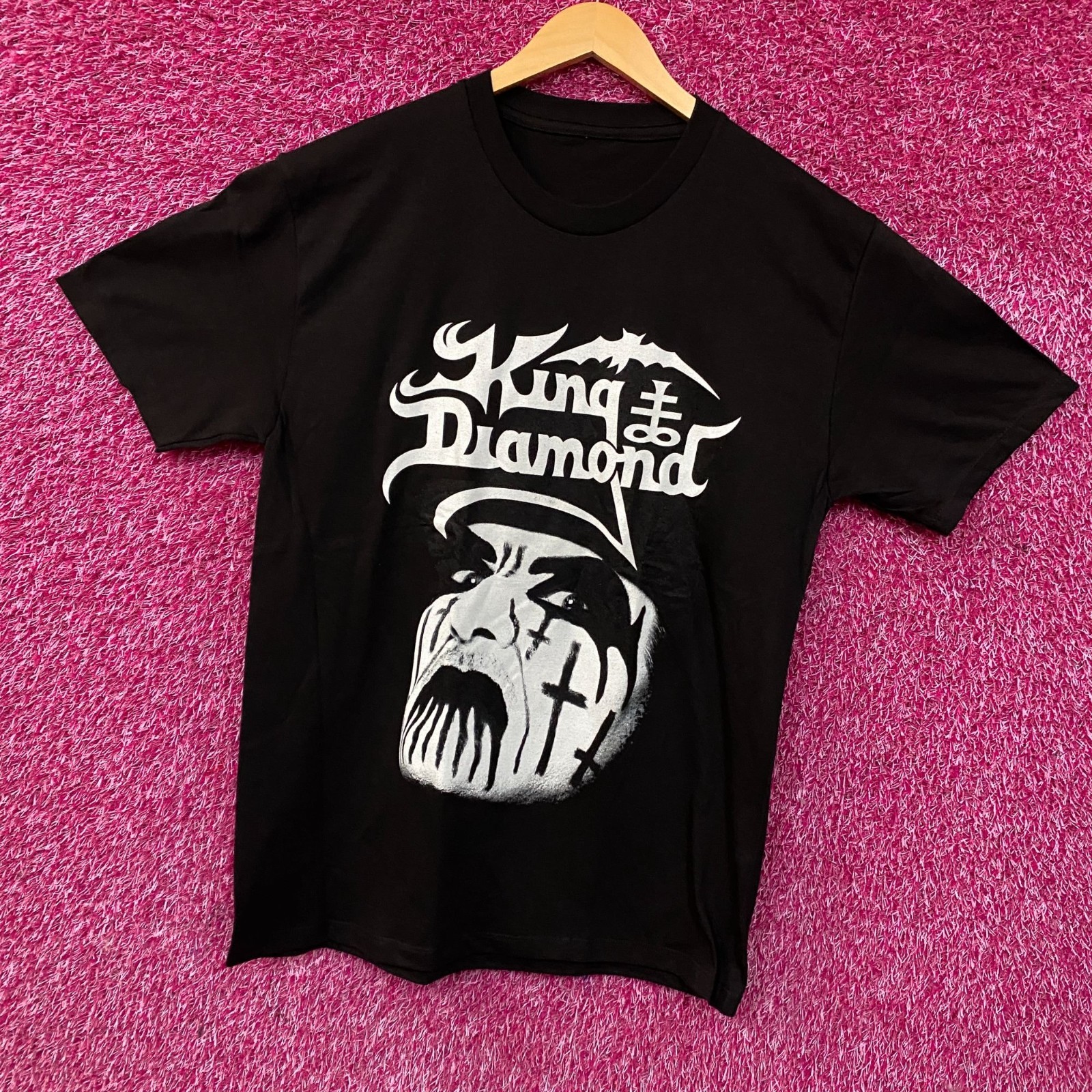 King Diamond Puppet Master Face Graphic T-Shirt Medium