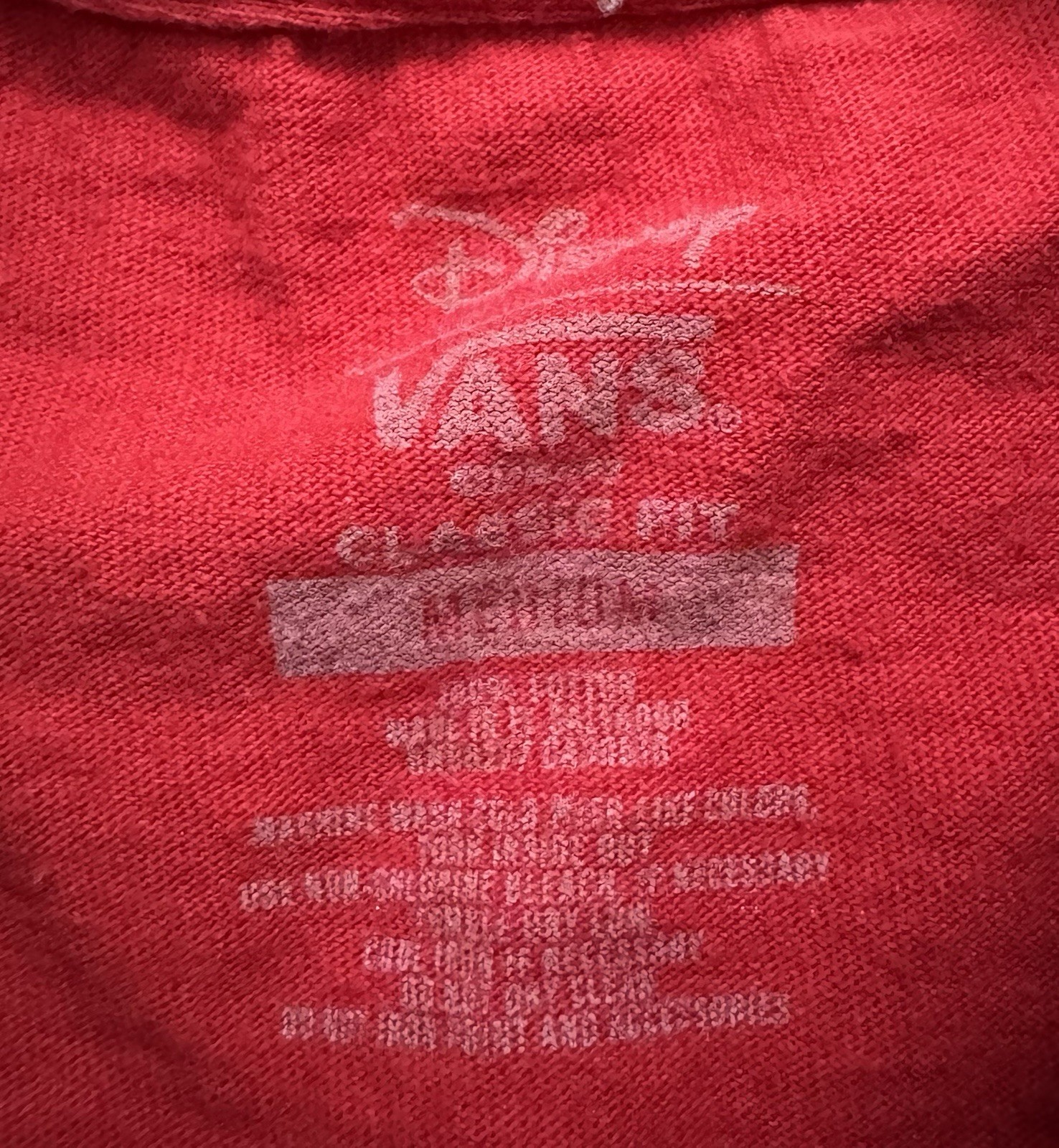 Disney x Vans Aladdin Jafar Lamp Shirt Mens Medium Red Short Sleeve Movie Tee