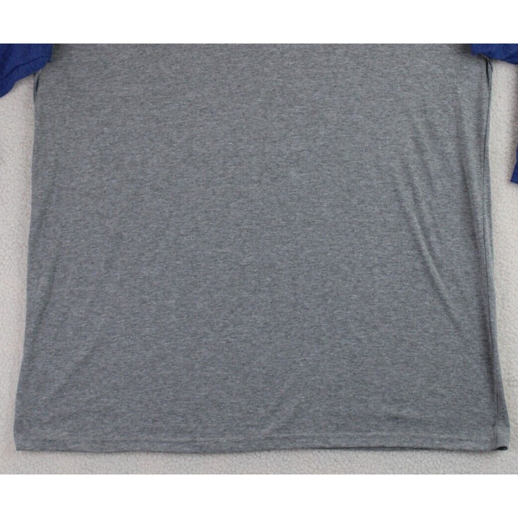 Jezees Blend Chicago Windy City Baseball T-Shirt Mens XL Gray Blue Raglan