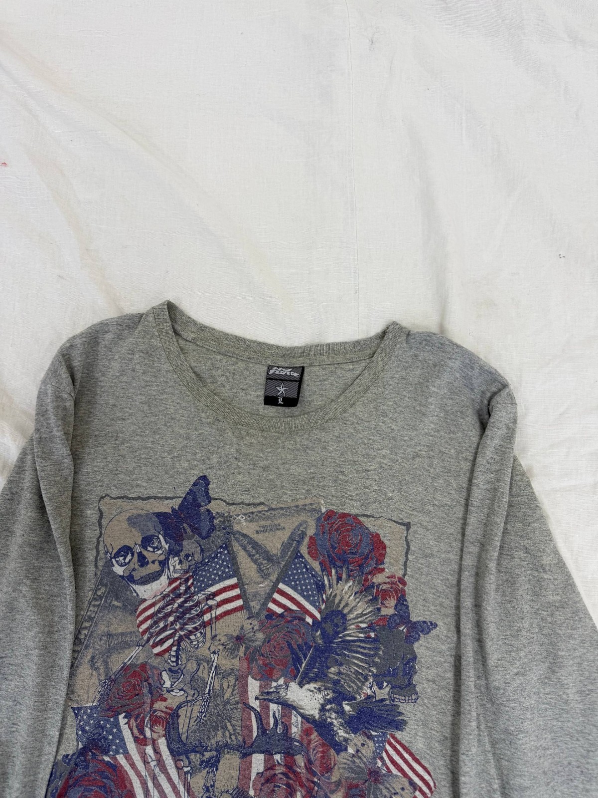 RARE Oversized VINTAGE SK8 STREETWEAR ARCHIVE Embroidered LOGO SKATER LONGSLEEVE
