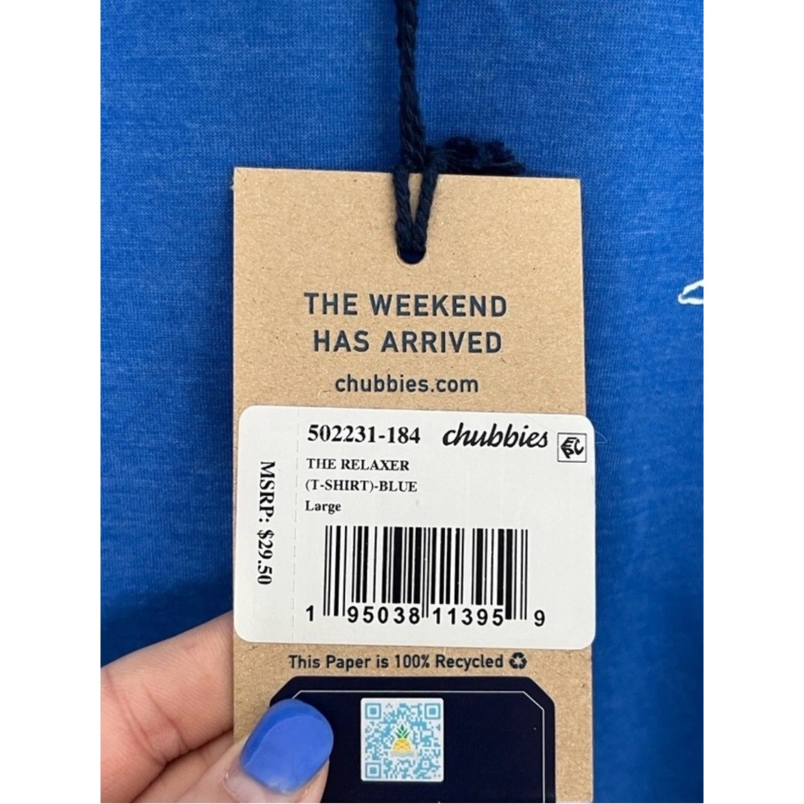 Chubbies Men The Weekend Has Arrived T Shirt Size Large