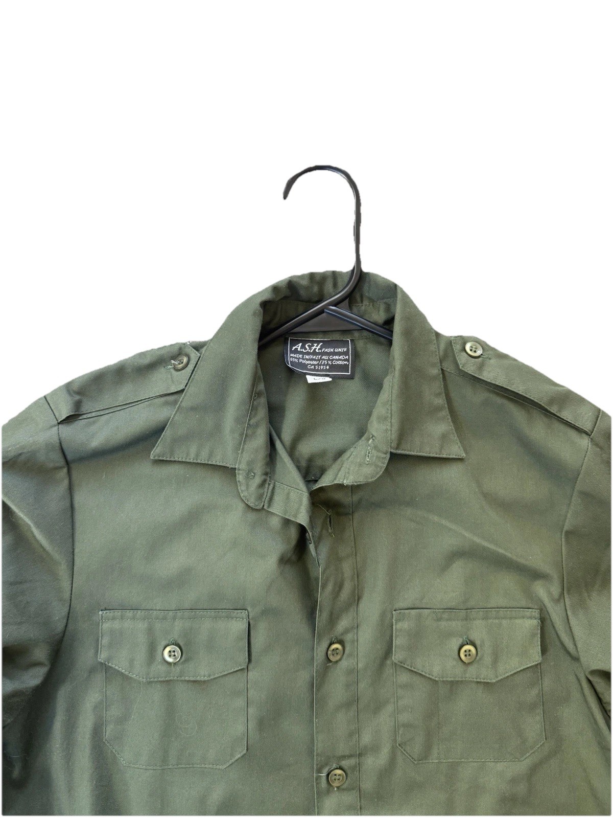 A.S.H.dash Uni4 Boy’s Large Shirt 65%polyester 35%cotton Made In Canada Men