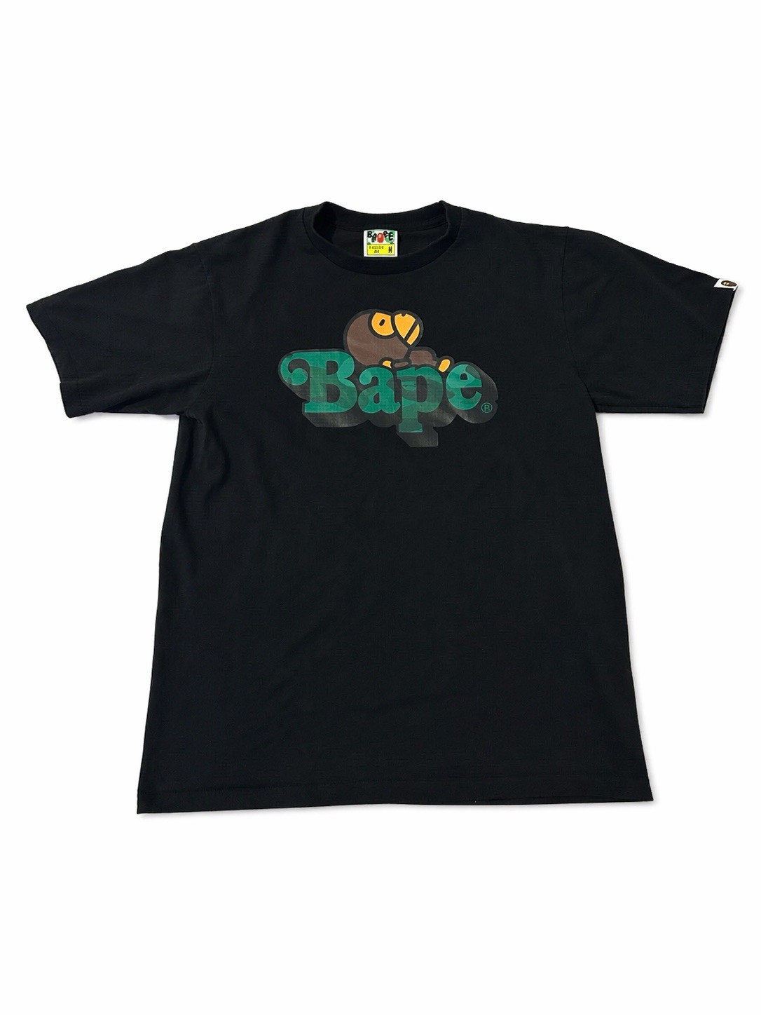 A Bathing Ape Baby Milo Logo Graphic Cotton Black Men’s T-Shirt Size M