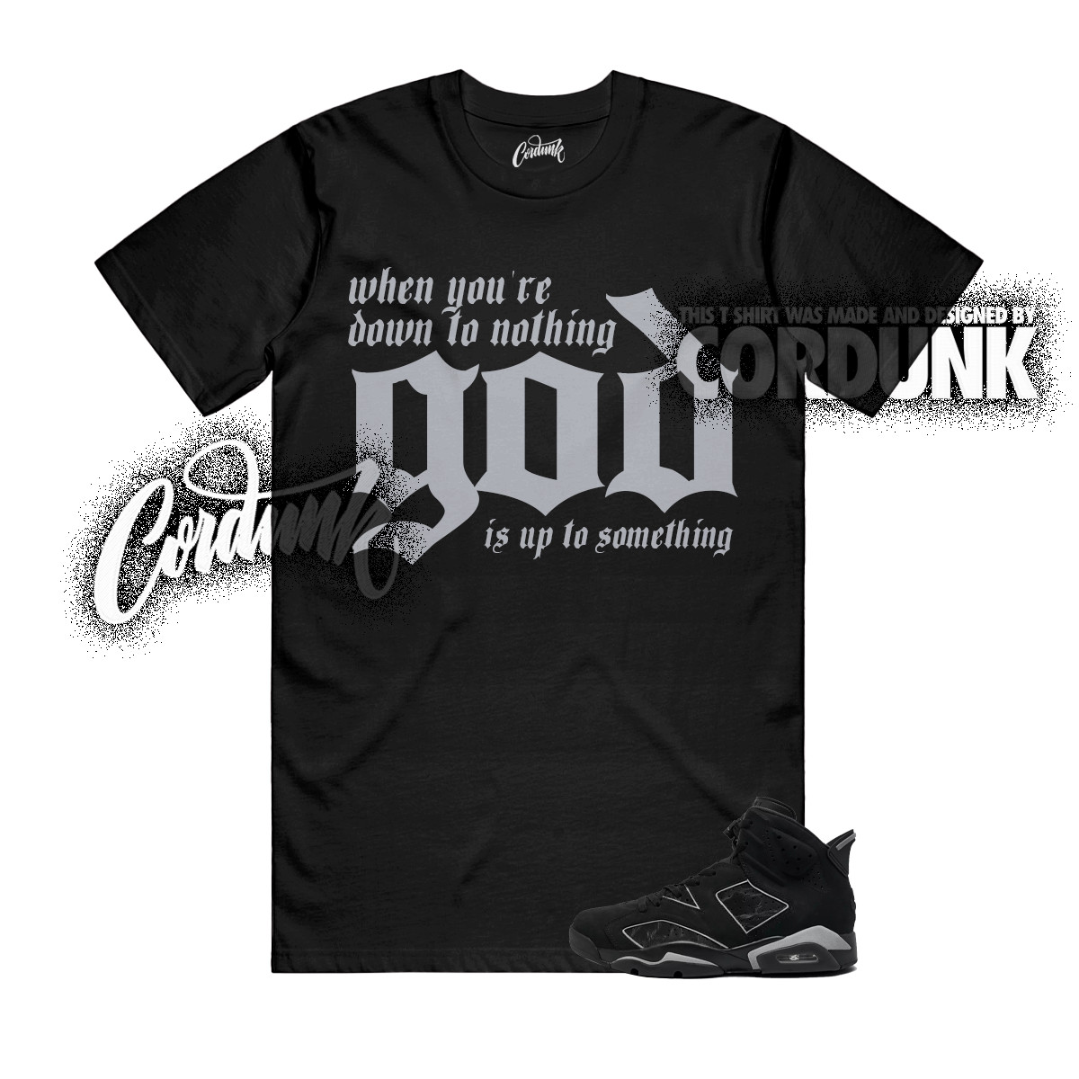 6 Cap and Gown Black Multi-Color Reflect Silver T Shirt Match UTSV2