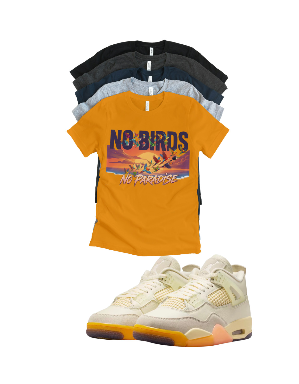 Shirt to match Jordan 4 Birds of Paradise No Paradise Sneakerhead Match Tee