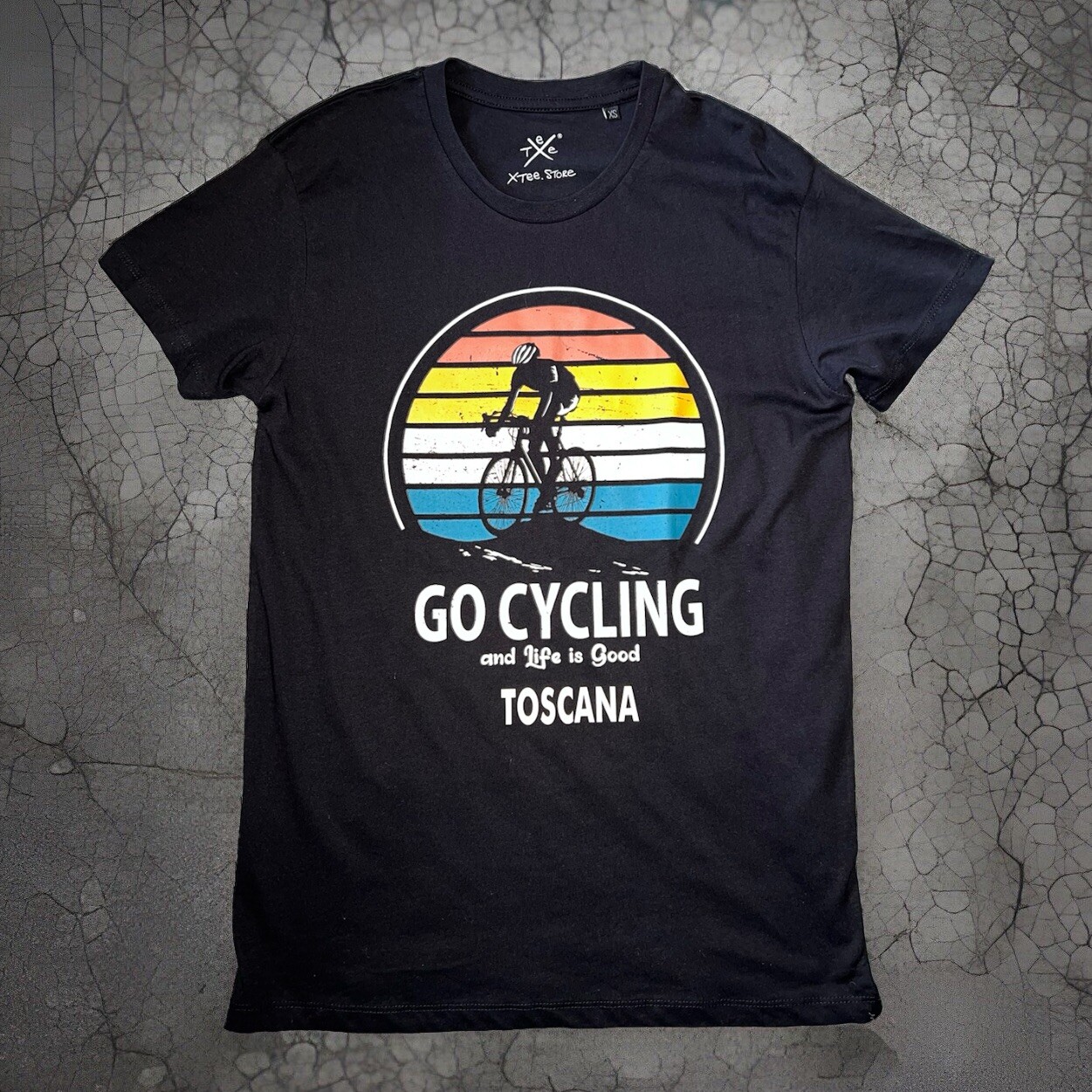 Sol’s Regent Fit Unisex Black Go Cycling And Life Is Good Toscana Tee Sz XS New