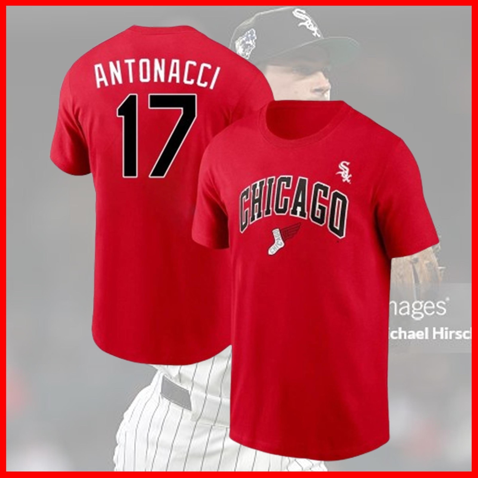 🔥 2026 Sam Antonacci #17 Chicago Baseball Team Name & Number Gifts For Fan