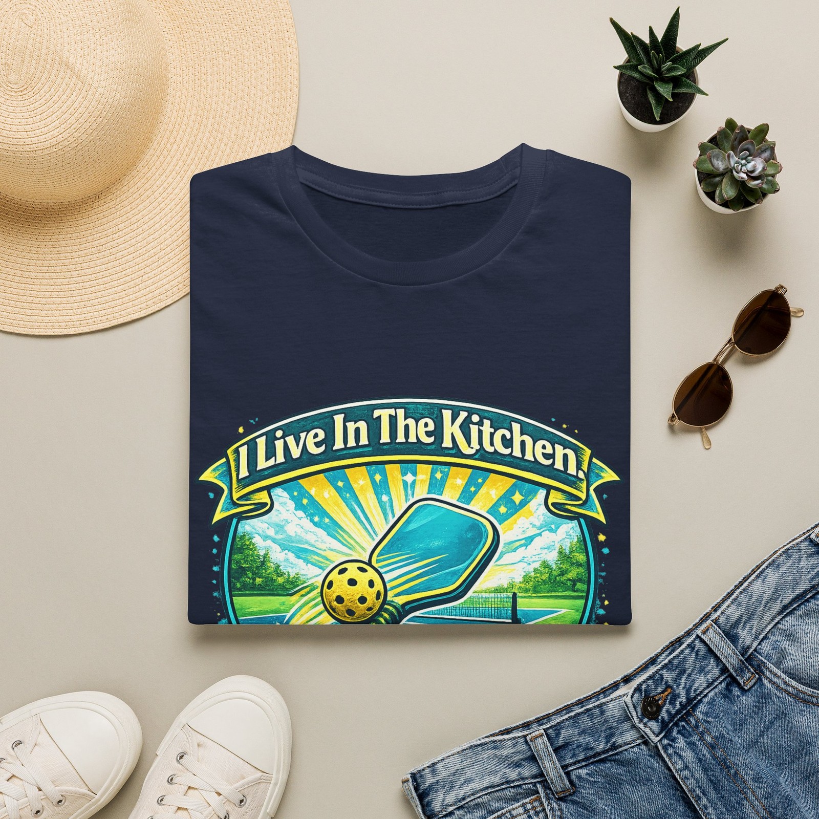 I Live In The Kitchen Shirt | Funny Pickleball Spoon Design