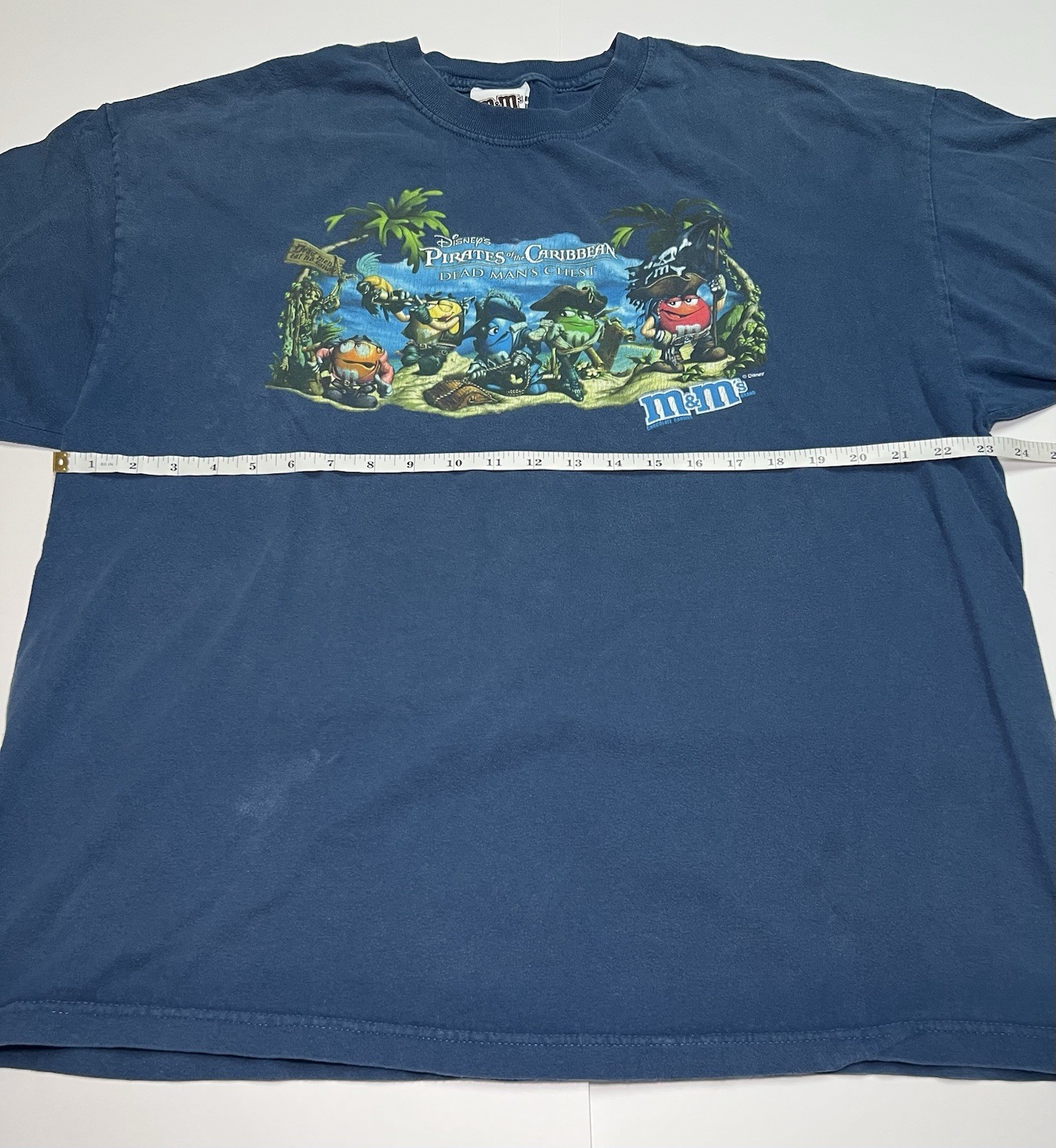 2006 M&M’s World Pirates Caribbean Dead Man’s Chest Tee Adult XL Blue