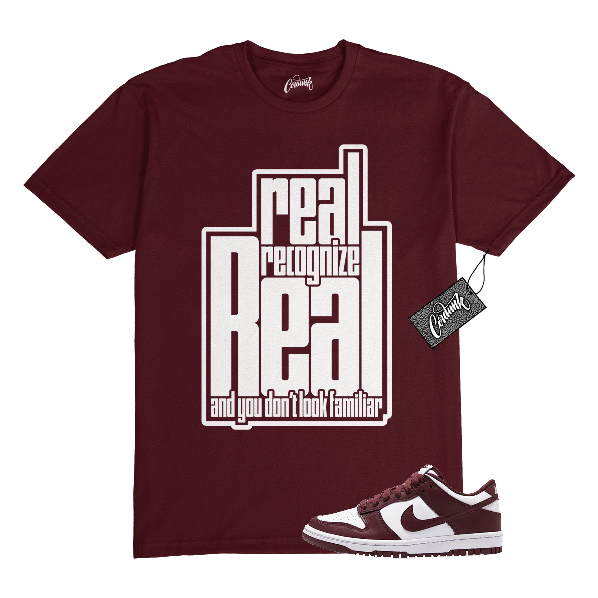 Dunk Team Red White Low Maroon Burgundy T Shirt Match RRR